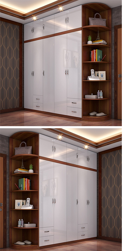 Tá»§ quần áo gá»— GMDF31 kÃch thước 2400x2400x540mm