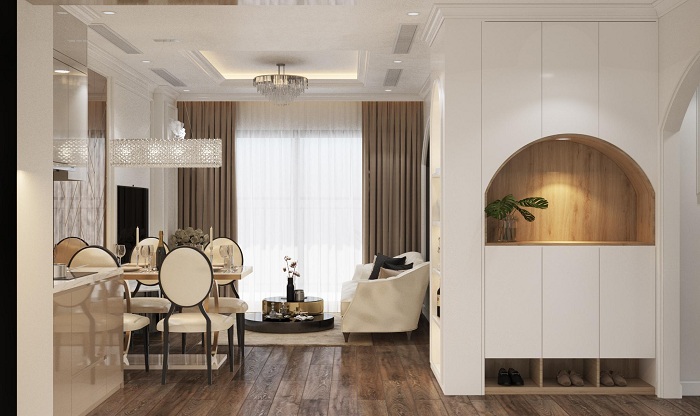 Thiết kế nội thất căn hộ 2 phòng ngủ Vinhome Symphony sài đồng long biên