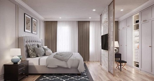 Thiết kế phòng ngủ biệt thự hải phòng phong cách tân cổ điển