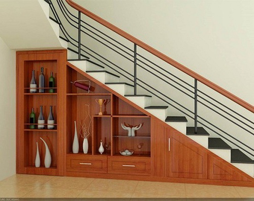 Tủ gỗ Ép công nghiệp MDF mầu nâu vân gỗ