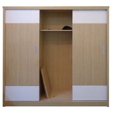 hình ảnh thực tế bên trong Tủ quần áo phu melamine vân gỗ sồi kết hợp trắng