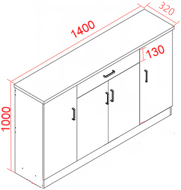 kÃch thước tá»§ đựng giầy gá»— ép MDF công nghiệp 1m4 bốn cánh