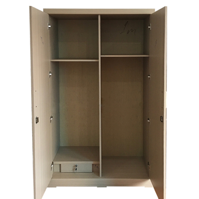 buồng trong Tủ quần áo gỗ 1000mm phủ simily trắng kẻ GGR012