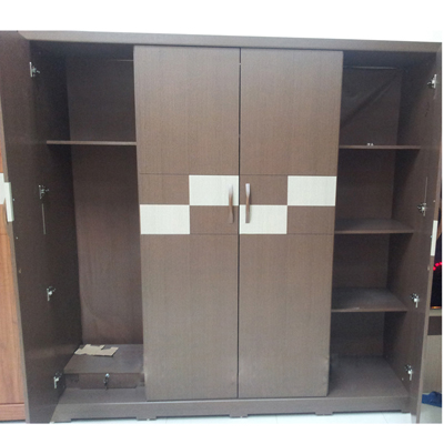 ảnh thá»±c tế tá»§ quần áo 4 buồng mầu nâu cafe kÃch thước 200cm