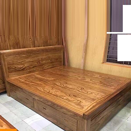 Giưá»ng ngá»§ gá»— hương xám hai ngăn kéo GN24 giá rẻ