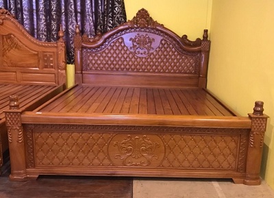 Giường ngủ Nữ Hoàng Vòm Vách Trám Gỗ Gụ GN37 1m6x2m, 1m8x2m, 2mx2m2 cao cấp