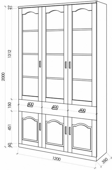 chi tiết bản vẽ Hình ảnh thực tế bên trong Tủ tà i liệu gỗ Sồi Tần Bì rộng 120cm