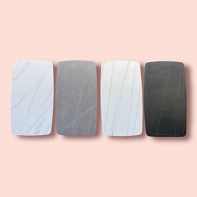 mầu sắc trắng đen xám mặt bàn đá ceramic