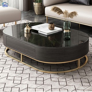Bàn trà hình bầu dục sang trọng hiện đại