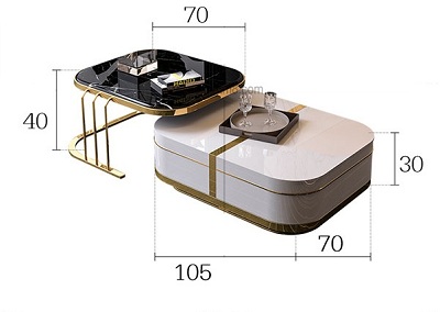 Thiết kế chi tiết bà n đá câm thạch tự nhiên chân khung inox 304 mạ và ng