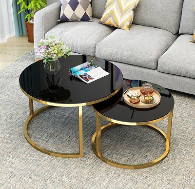 Bà n sofa tròn chân và ng sÆ¡n tÄ©nh Ä‘iện kÃnh Ä‘en giá rẻ