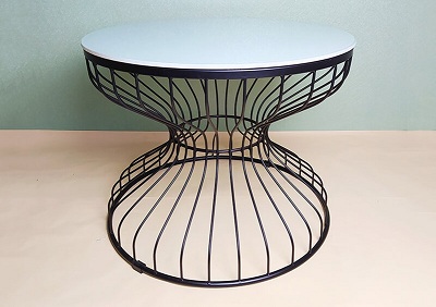 Bà n trà phòng khách kÃnh trắng kÃch thước đưá»ng kÃnh 60cm cao 45cm giá rẻ
