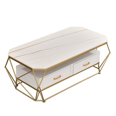 Bà n trà sofa 6 cạnh khung sắt sơn tĩnh điện mà u và ng hoặc đen