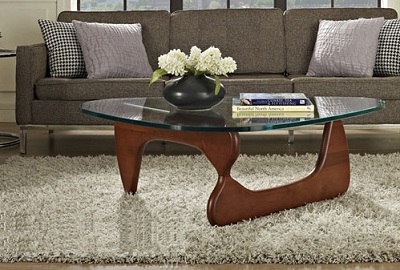 Bà n sofa phòng khách chân lệch mầu nâu
