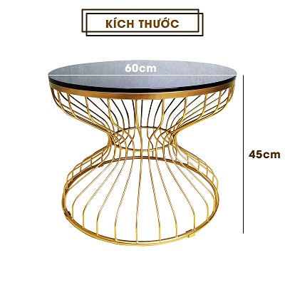 Thiết kế bà n trà sofa phòng khách hình đồng hồ cát mặt đá kÃnh vân mây sang trá»ng