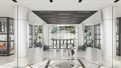 tiền sảnh Trường liên cấp Tiểu Học, THCS, THPT QUỐC TẾ THĂNG LONG TLC