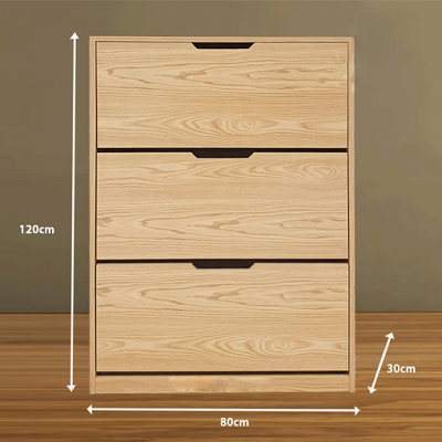 chi tiết thiết kế tủ 3 cánh lật xoay kích thước rộng 800mm cao 1200mm sâu 300mm