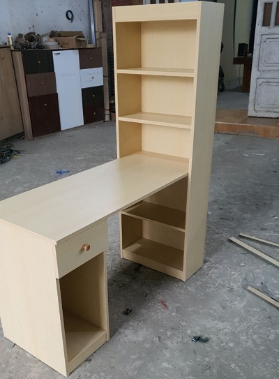 Bàn làm việc kết hợp giá sách nhiều ngăn cho sinh viên
