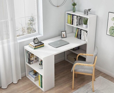 Bà n là m việc kết hợp kệ sách 1m2