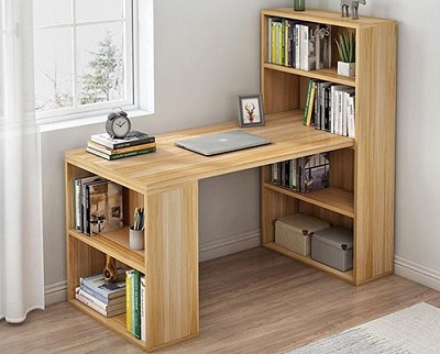 Bà n là m việc, há»c kết hợp giá sách 1m2 BHV50