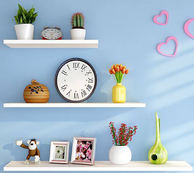 Kệ treo tường 3 thanh ngang giá rẻ màu trắng