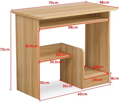 Thiế kế bà n 70 cm vân sồi giá rẻ