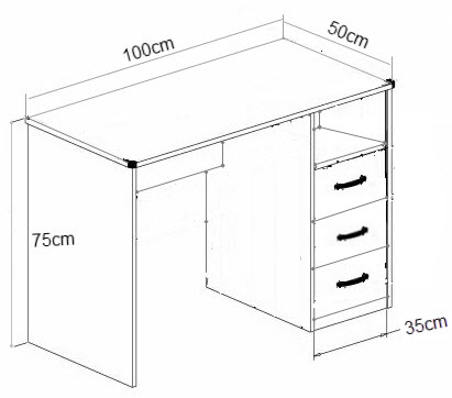 kÃch thước thiết kế bà n văn phòng rá»™ng 1m giá rẻ