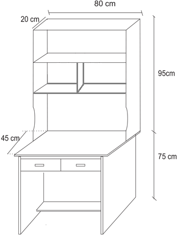 Thiết kế bà n găn kệ sách giá rẻ hiện đại
