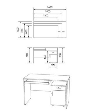 thiết kế bà n là m việc và tủ hộc để đồ giá rẻ
