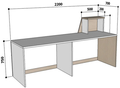 Thiết kế bà n quầy lễ tân gỗ ép mdf giá rẻ