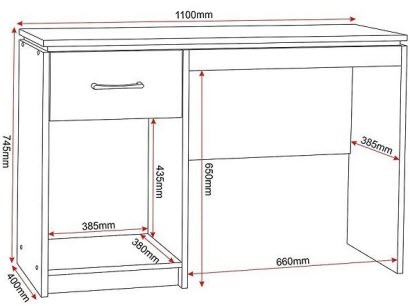 Mẫu bàn văn phòng 1m2 gỗ ép công nghiệp