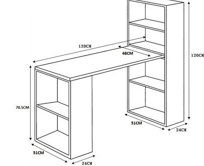 thiết kế kệ sách kết hợp bà n giá rẻ