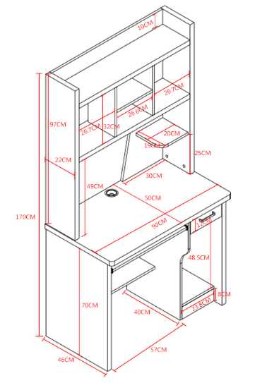 thiết kế Bàn học máy tính máy tính kết hợp máy tính BHV06