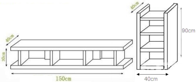 Kệ tivi gỗ công nghiệp rộng 1m9 KTV98