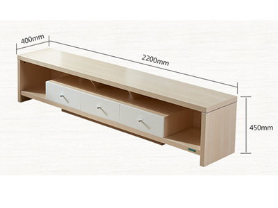 thiết kế Kệ ti vi 2m2 - 3 ngăn kéo