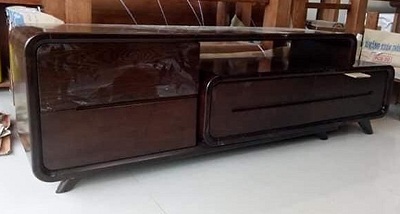 Kệ tivi mầu nâu sÆ¡n bóng thiết kế hiện đại rút gá»n kéo dà i 1m8