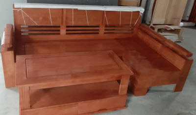 Mẫu sofa gỗ óc chó giá rẻ