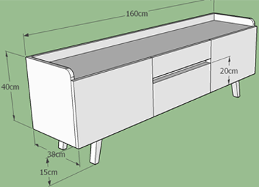 Kệ ti vi 160 cm chân gỗ mà u KTV100