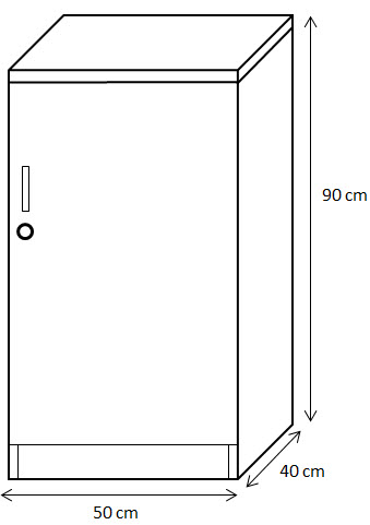 thiết kế Tá»§ để đồ mini cánh mở bản lá» 50cm TDN05 kÃch thước Rá»™ng 500 giá rẻ