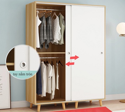 Tủ quần áo Nordic thiết kế thanh lịch