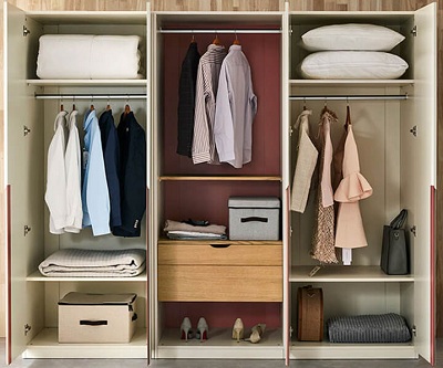 Tủ quần áo bằng gỗ MDF phun sơn đẹp
