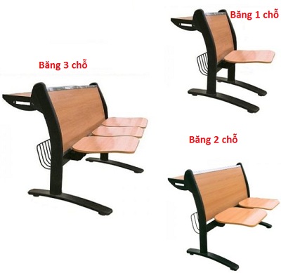 kiểu dáng ghế băng chỠgỗ 3 chỗ ngồi GPC05D-3