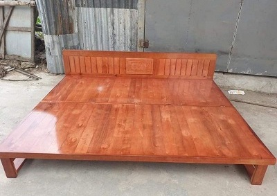 giưá»ng gấp gá»— quế tá»± nhiên 150 x Dà i 190 x Cao 30 (cm)