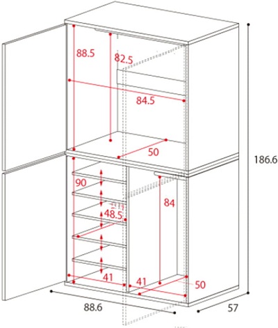 Tủ quần áo gỗ ép công nghiệp 2 cánh