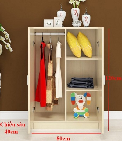 Tủ quần áo cho bé thiết kế không gian lưu trữ vô cùng thông minh