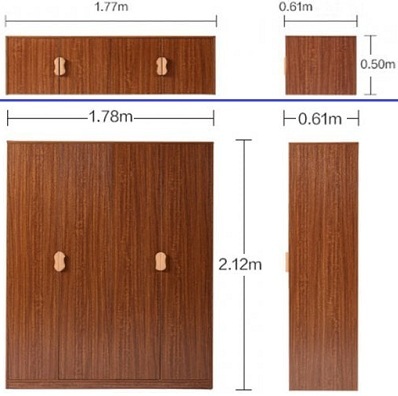 Tủ áo 4 cánh bằng gỗ thiết kế thông minh