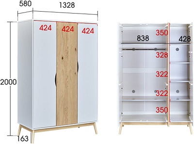 Thông tin chi tiết về sản phẩm tủ áo gia đình bằng gỗ thiết kế đẹp
