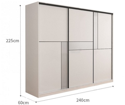 Tủ quần áo 2m4 cánh lùa gỗ công nghiệp