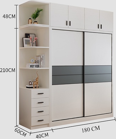 Thiết kế chi tiết tủ quần áo gỗ ép 1m8