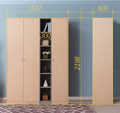 Tủ quần áo hiện đại bằng gỗ công nghiệp MDF cao cấp